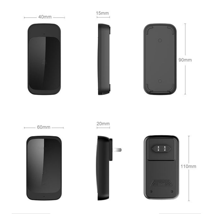 C03 1 For 1 Home Wireless Waterproof Touch Sensor Doorbell, C03 EU Plug Black, C03 EU Plug White, C03 US Plug Black, C03 US Plug White, C03 UK Plug Black, C03 UK Plug White C03 1 For 1 Home Wireless Waterproof Touch Sensor Doorbell, C03 EU Plug Black, C03 EU Plug White, C03 US Plug Black, C03 US Plug White, C03 UK Plug Black, C03 UK Plug White